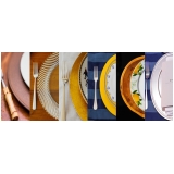 aluguel de sousplat rústico para jantar temático Arujá