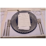 locação de sousplat de cristal Jardim Europa