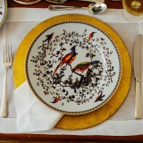 locação de sousplat em cobre para jantar temático preço Jardim Bonfiglioli