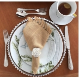 locação de sousplat em cristal para casamento Santa Cecília
