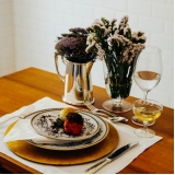 locação de sousplat rústico para jantar de casamento Parada Inglesa