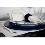 quanto custa aluguel de sousplat rústico para jantares Santo Amaro