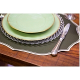sousplat de cristal para jantar Vila Romana